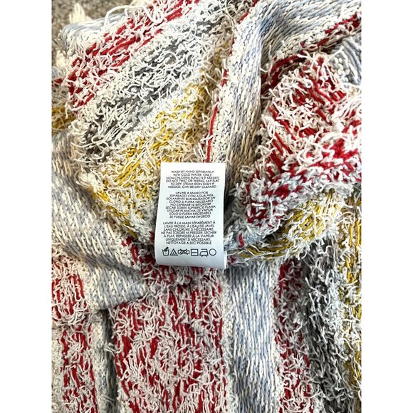 Cabi Love Carol Shawl Size M/L Knit Cardigan Fringe Geometric Poncho Tassel Boho - Picture 9 of 10